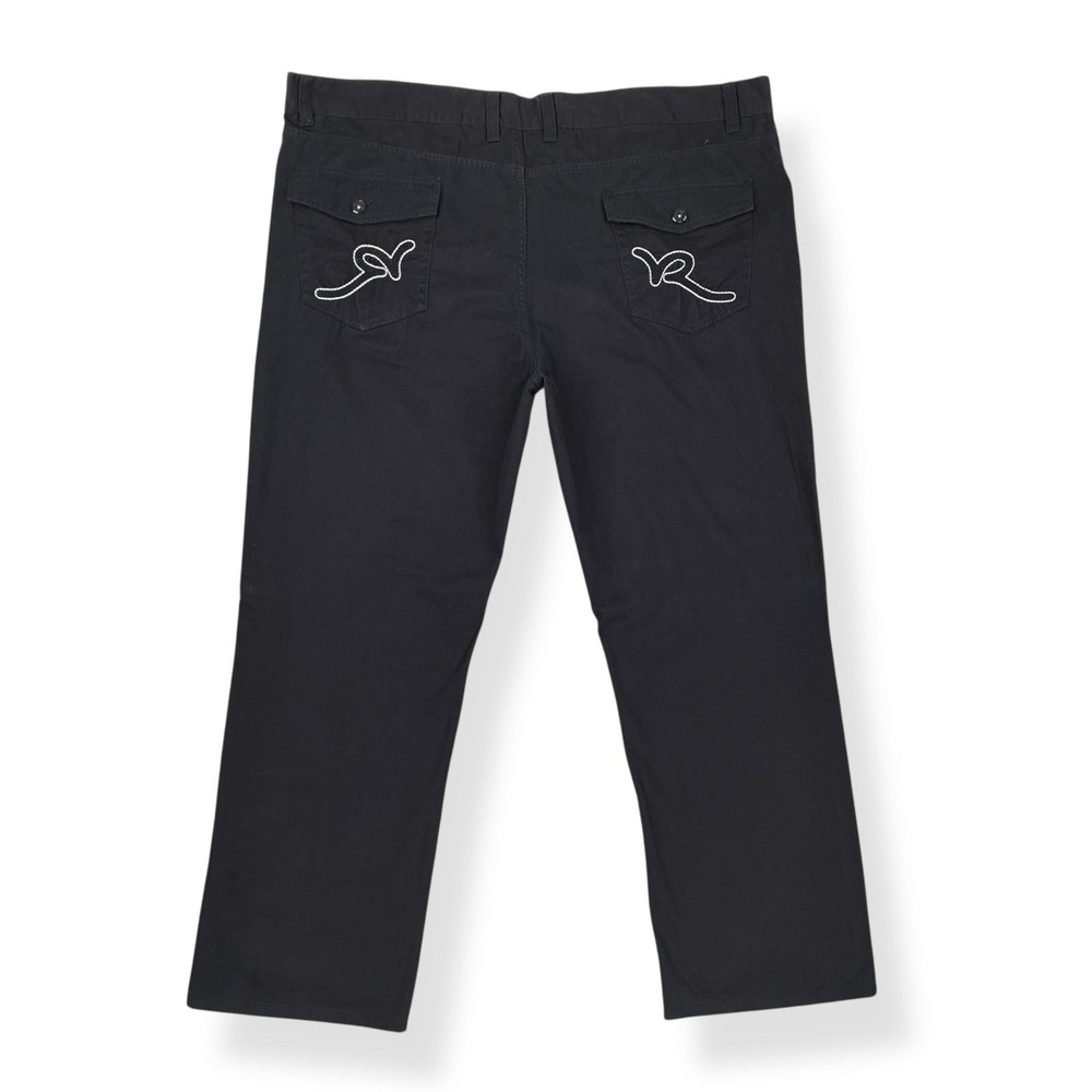 ROCAWEAR Pants Men 52x32 (ACTUAL 52x31.5) Black Chino Flap Pockets Y2K NWD